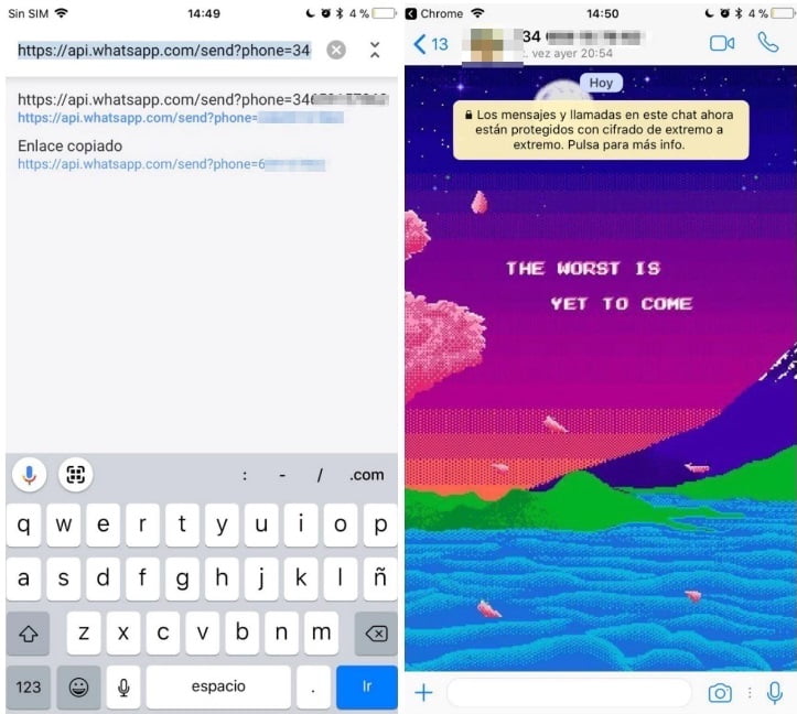 Por medio de WhatsApp Por medio de WhatsApp