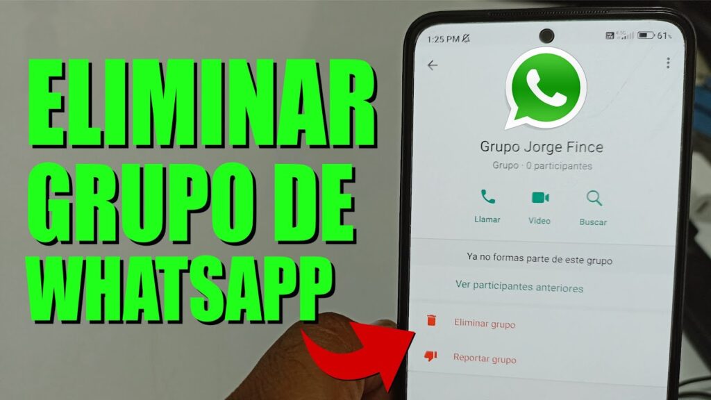 ¿Cómo eliminar un grupo de WhatsApp?