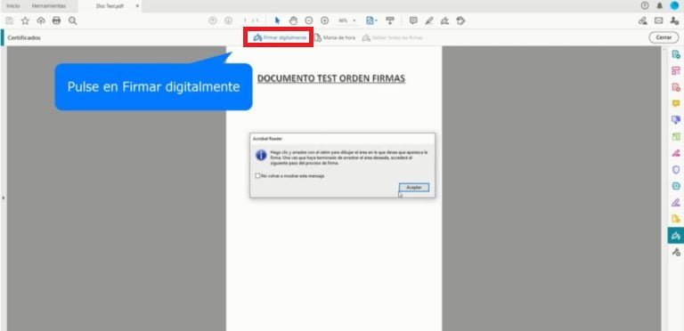 Cómo firmar un documento PDF con certificado digital