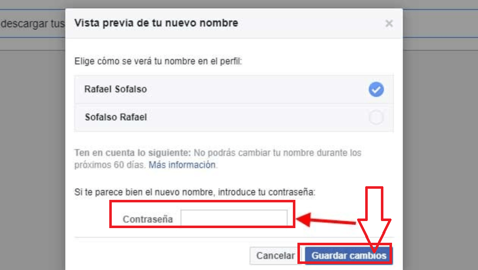 Pasos para cambiar el nombre de Facebook desde el ordenador 