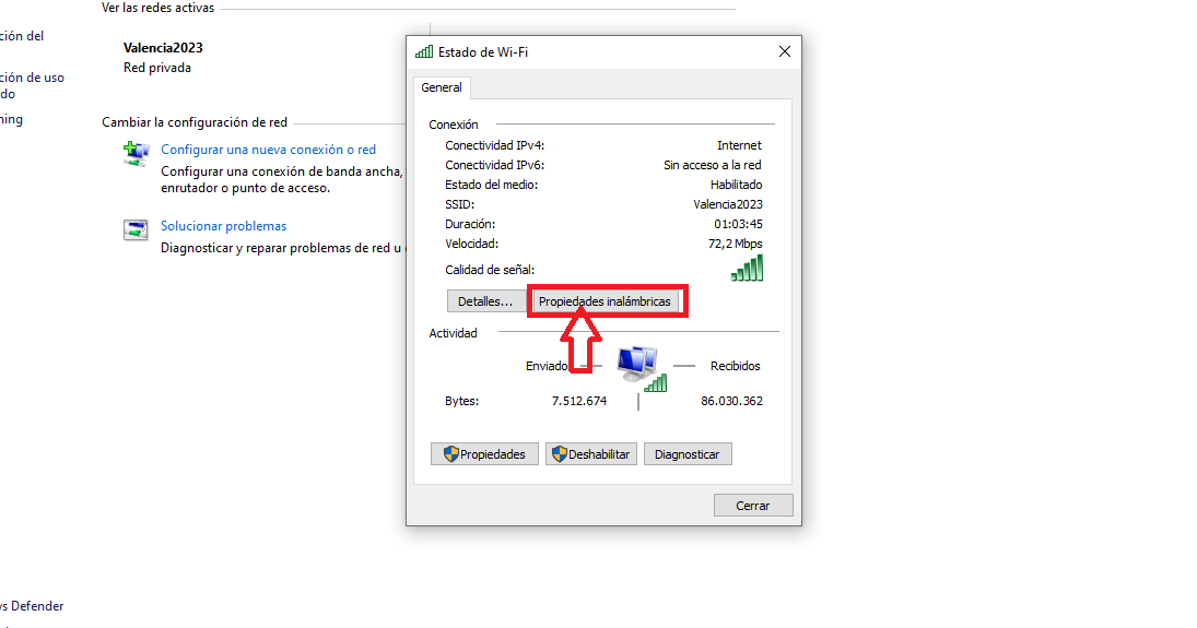 Desde la configuración de Windows Desde la configuración de Windows