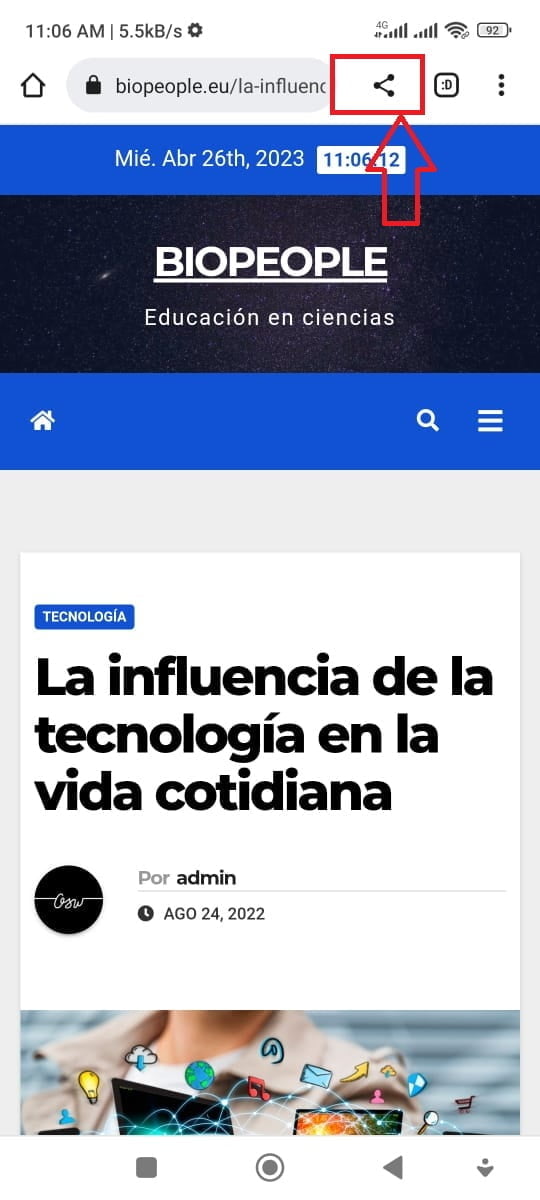 Desde un dispositivo Android Desde un dispositivo Android