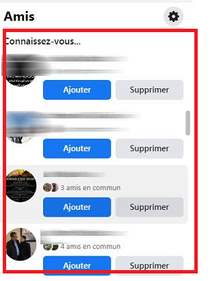 Las sugerencias de amigos en Facebook