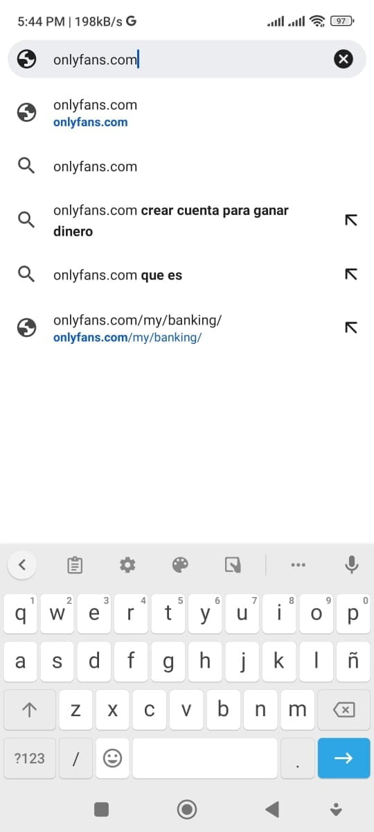 Pasos para abrir OnlyFans desde el dispositivo móvil