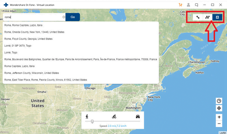 Usando la herramienta de ubicación virtual