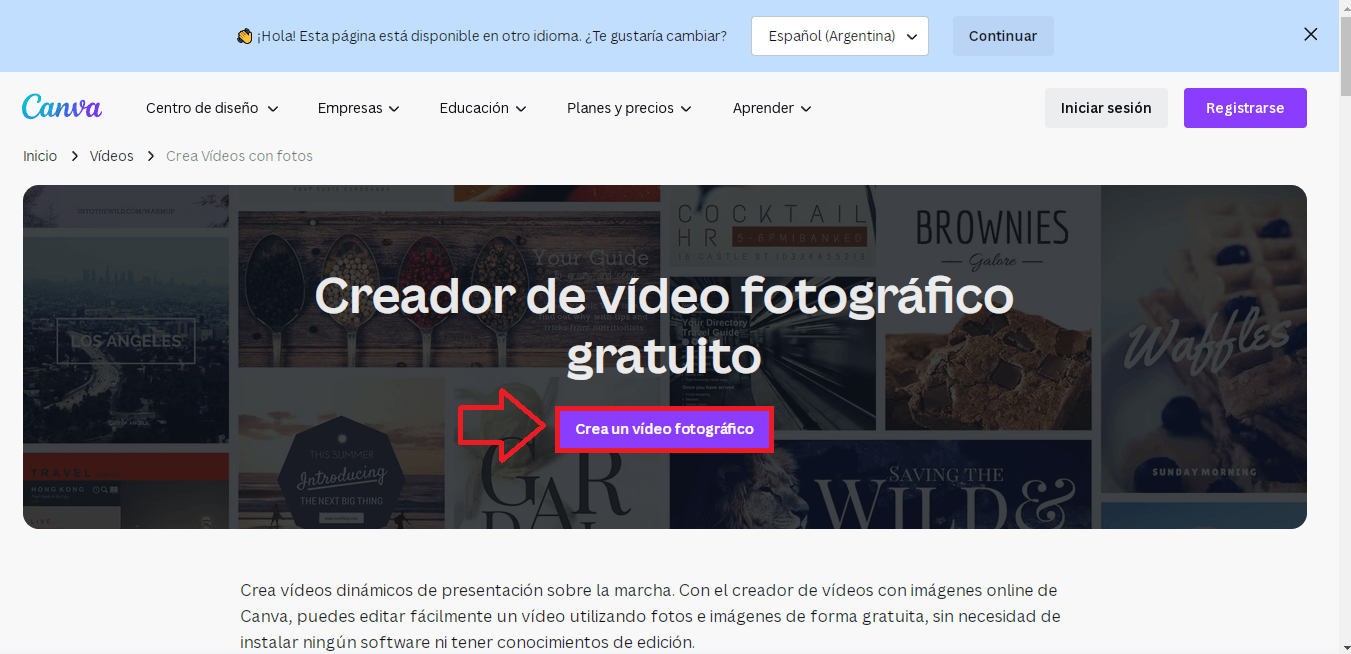 Así puedes hacer un vídeo con fotos en Canva