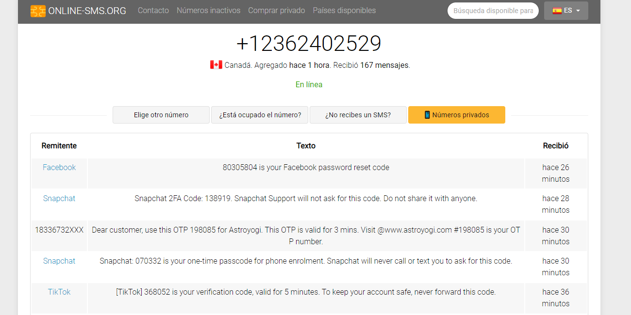 Cómo recibir SMS sin número de teléfono desde un sitio web