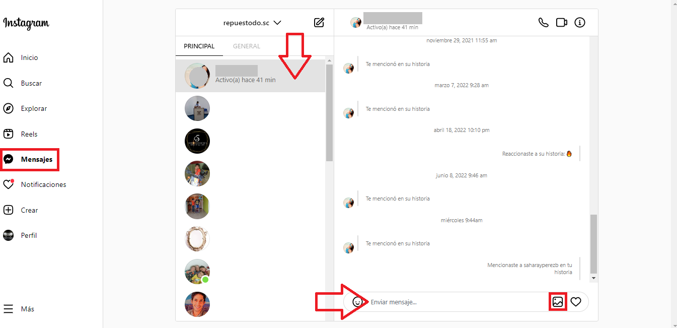Cómo responder mensajes en Instagram por medio de la PC