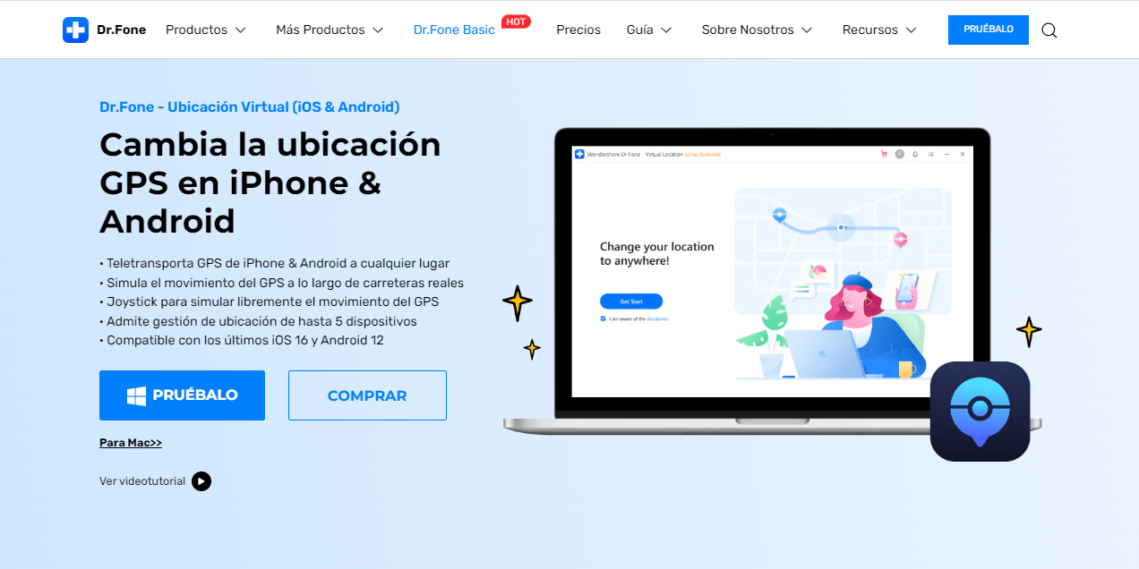 Dr.Fone Ubicación virtual Dr.Fone Ubicación virtual