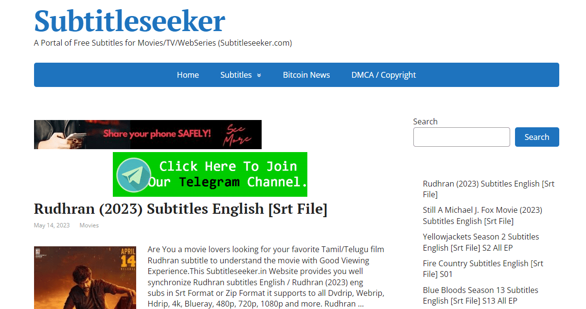 Subtitle Seeker