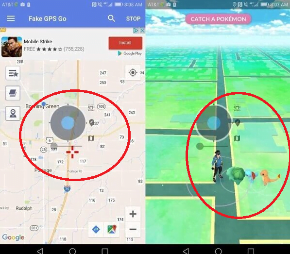Usando Fake GPS Go Usando Fake GPS Go