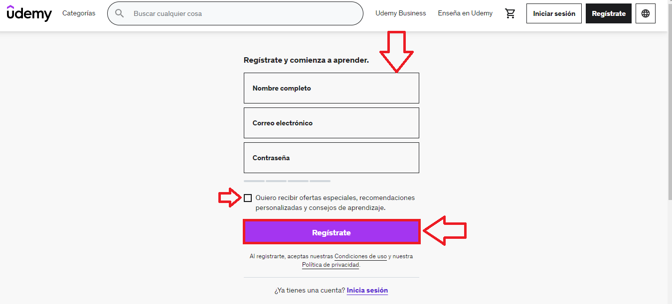 ¿Cómo ser instructor de Udemy Proceso de registro