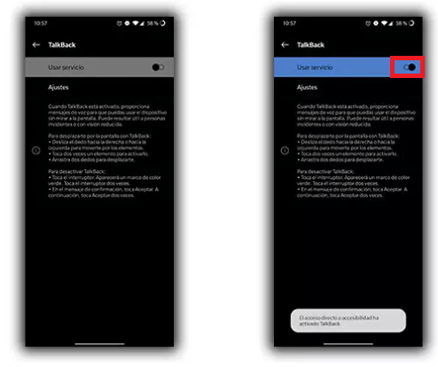 Desde la configuración del dispositivo… Desde la configuración del dispositivo…