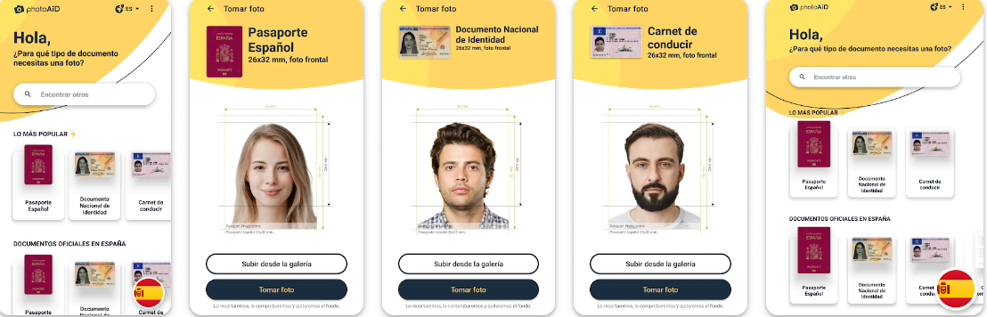 Foto Carnet AiD App: DNI, Visa