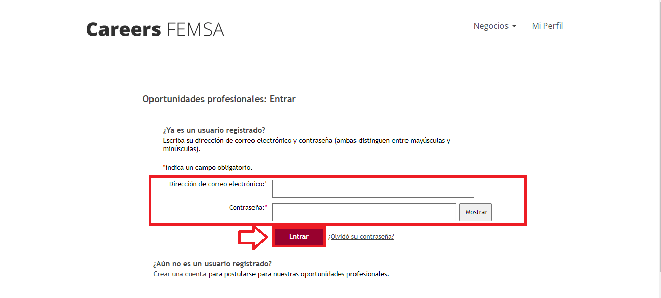 Todos los pasos para iniciar sesión en Mi Entrenamiento OXXO