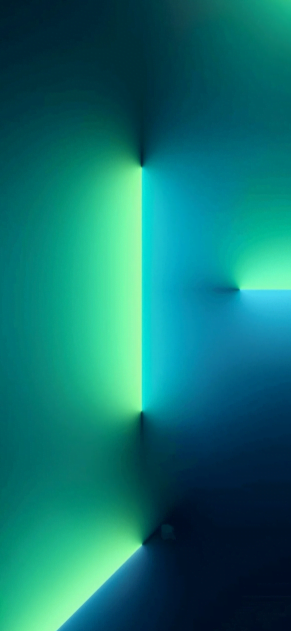 Fondo verde y azul con luces led