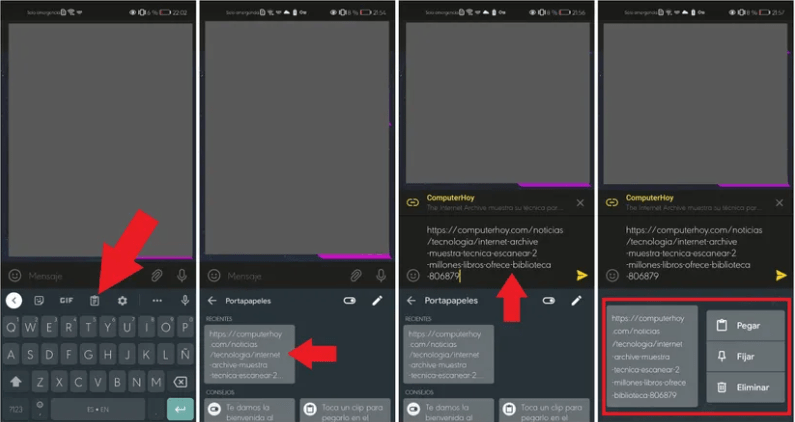 Cómo acceder y usar el portapapeles en los móviles Android Cómo acceder y usar el portapapeles en los móviles Android