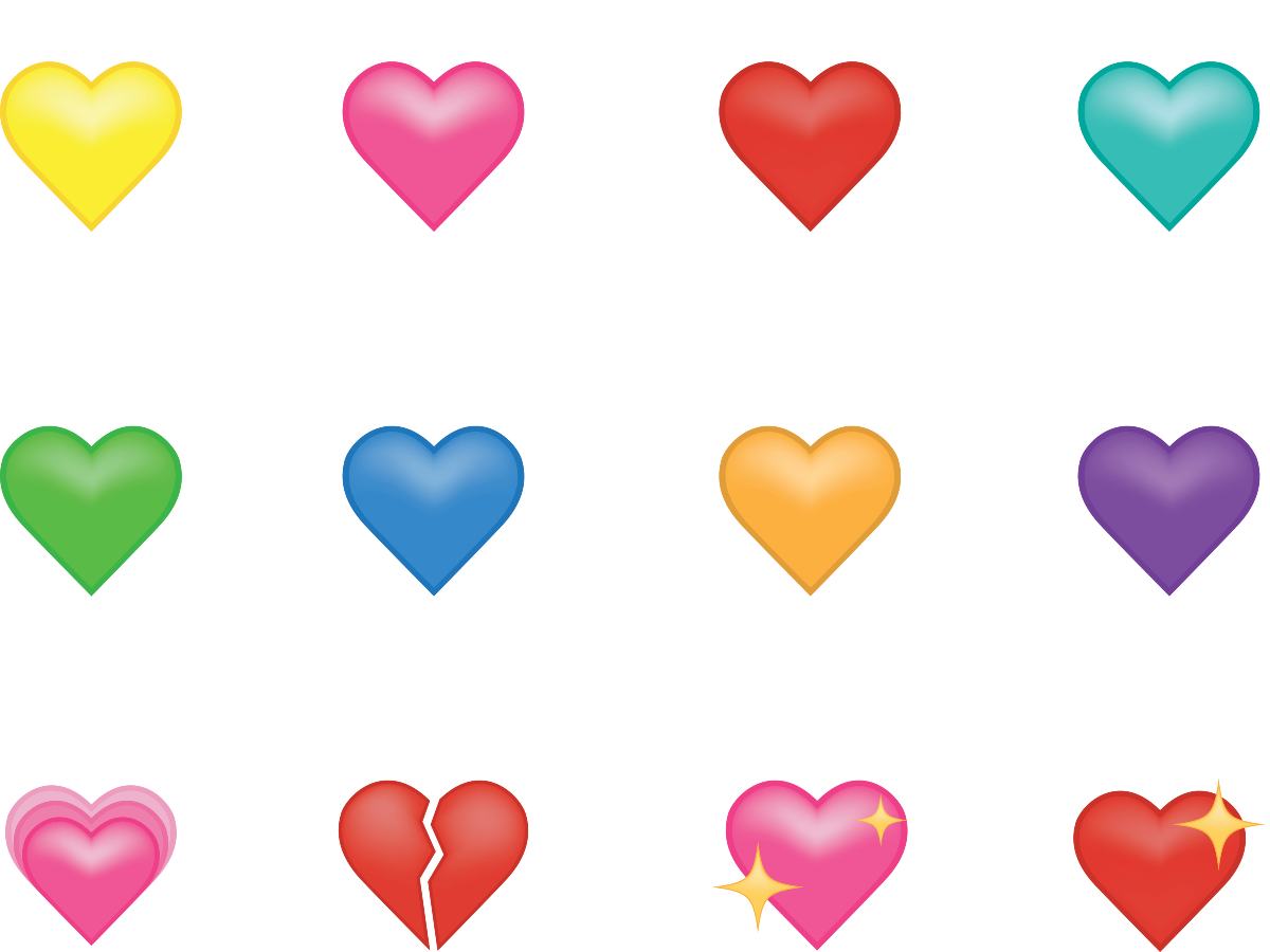 Qué significan los emojis de corazón, según su color