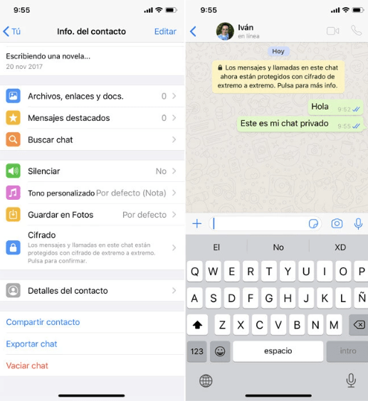 Agregándote a ti mismo como contacto