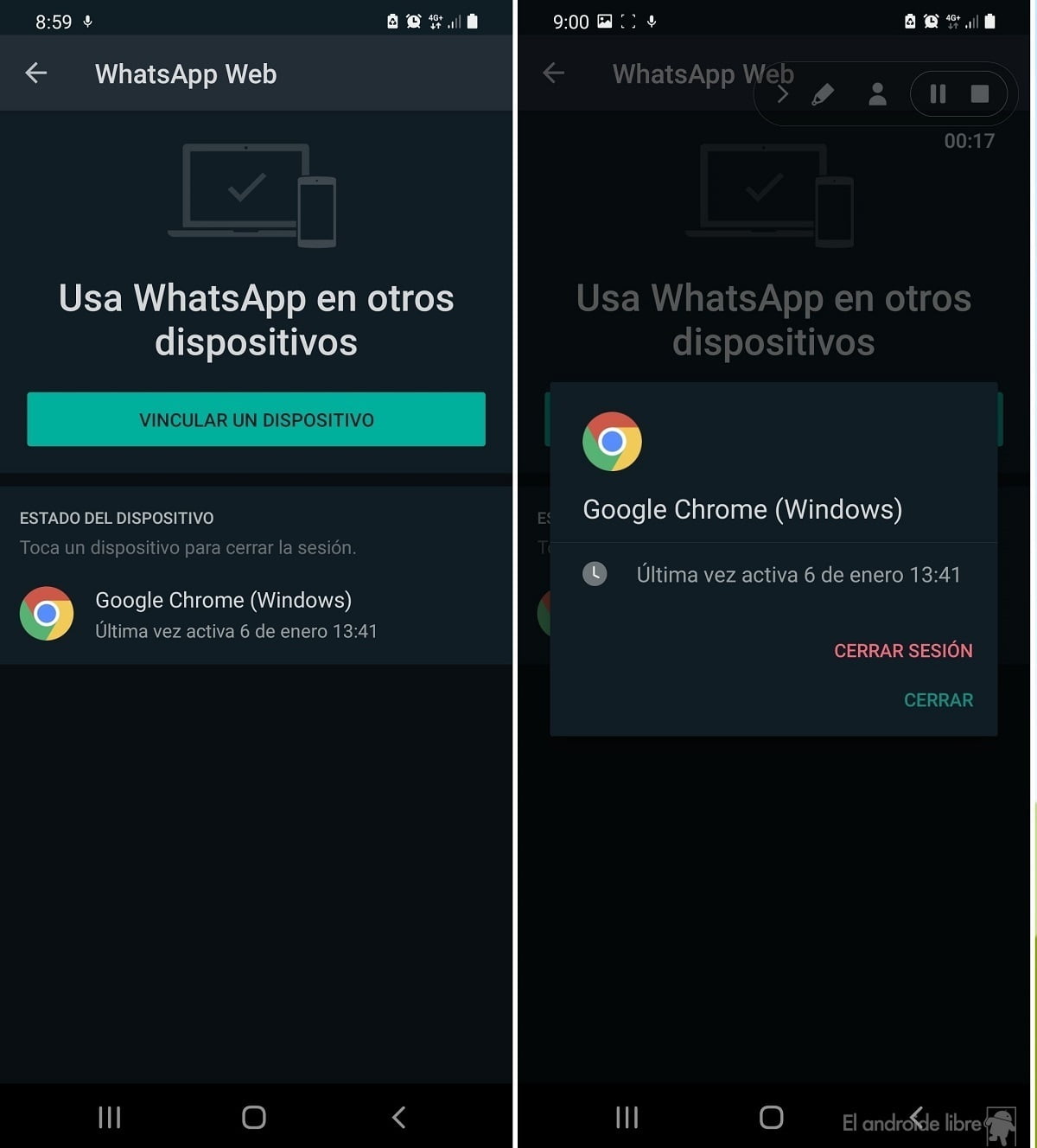 Cerrar las sesiones que desees de forma remota