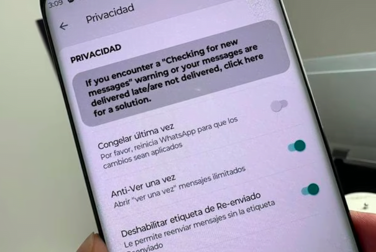 Cómo fijar la hora de última conexión con WhatsApp Plus