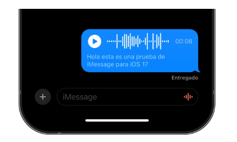 Transcribir mensajes de voz en iMessage