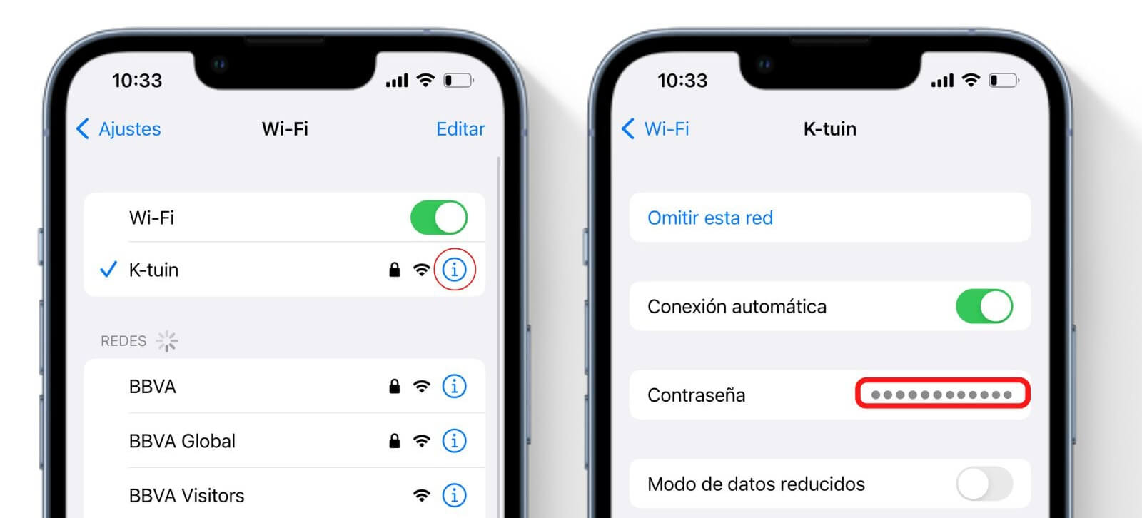 Ver la contraseña de una red Wi-Fi