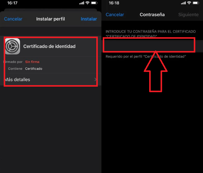 Pasos para instalar un certificado digital en iPhone