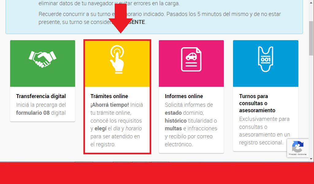 Pasos para tramitar la cédula azul online